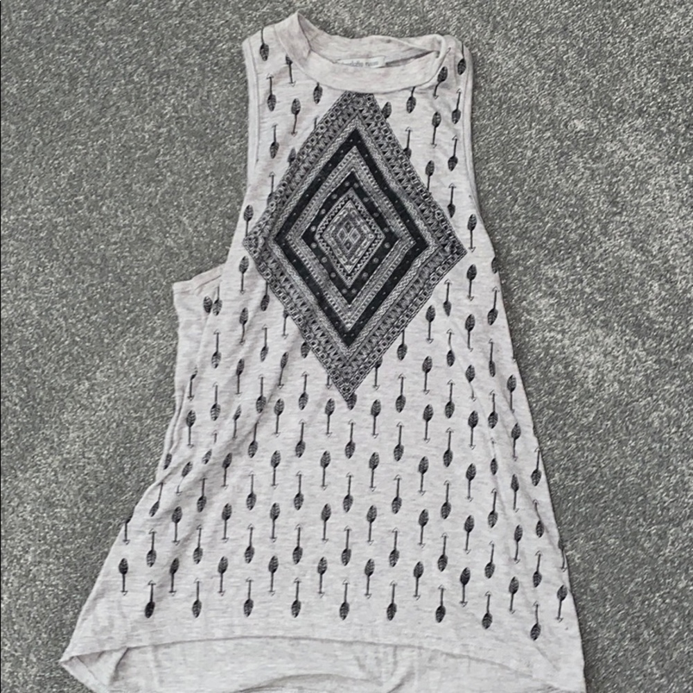 Graphic boho tank top
